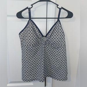 Nautica Tankini Swim Top Sz 14 w/ Adjustable Straps